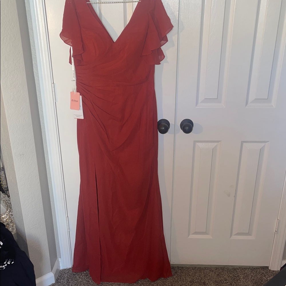 JJs House Elegant Red Maxi Dress